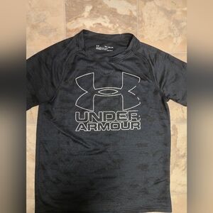 Under Armour Black Graphic Logo Performance Tee - Boys